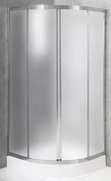 

Душевой угол-ограждение «Belbagno» DUE-R-2-90-P-Cr 90/90 матовый/хром четверть круга без поддона универсальный