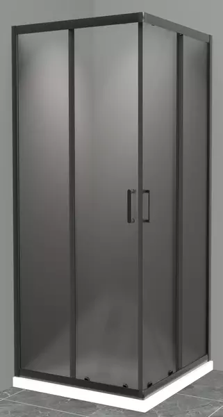 

Душевой угол-ограждение «Belbagno» UNO-195-A-2-90-P-NERO 90/90 матовый/чёрный квадратный без поддона