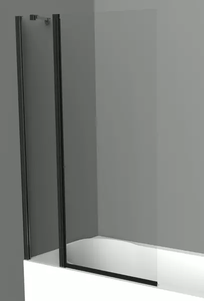 

Шторка на ванну стеклянная «Belbagno» UNO-V-11-100/150-C-Nero прозрачная/чёрная универсальная