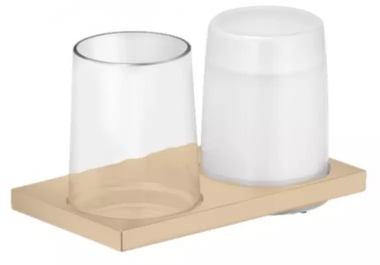 

Стакан для зубных щёток и дозатор для жидкого мыла «Keuco» Edition 11 11153039000 на стену шлифованная бронза