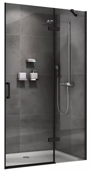 

Душевая дверь «Abber» Zart AG08090B 90/195 прозрачная/чёрная