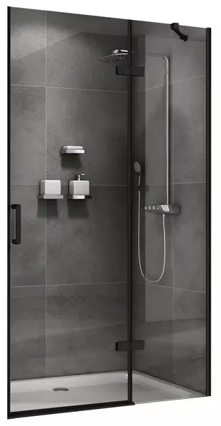 

Душевая дверь «Abber» Zart AG08100B 100/195 прозрачная/чёрная