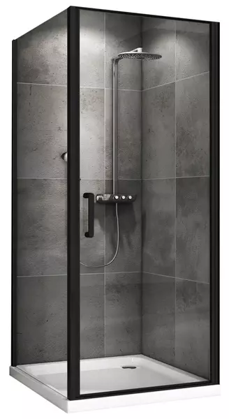 

Душевой угол-ограждение «Abber» Sonnenstrand AG04090B-S90B 90/90 квадратный прозрачный/чёрный без поддона универсальный