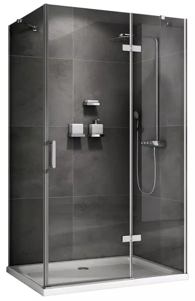 

Душевой угол-ограждение «Abber» Zart AG08100-S101 100/100 квадратный прозрачный/хром без поддона универсальный