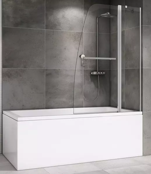 

Шторка на ванну стеклянная «Abber» Ewiges Wasser AG50100 100/140 прозрачная/хром универсальная