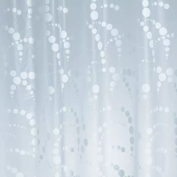 

Штора для ванной «Ridder» Dots 32371 180/200 белая полупрозрачная