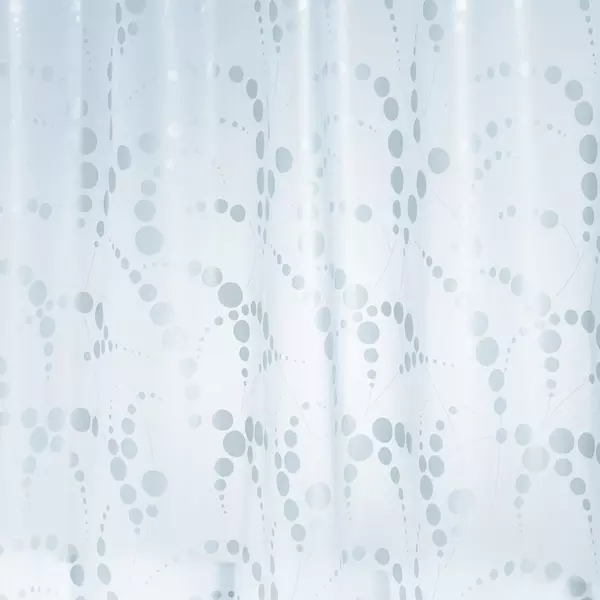 

Штора для ванной «Ridder» Dots 32377 180/200 серая полупрозрачная