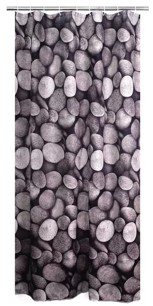 

Штора для ванной «Ridder» Piedras 403270 180/200 белая/чёрная