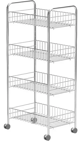 Тележка для кухни «Tekno-tel» MG004 напольная хром