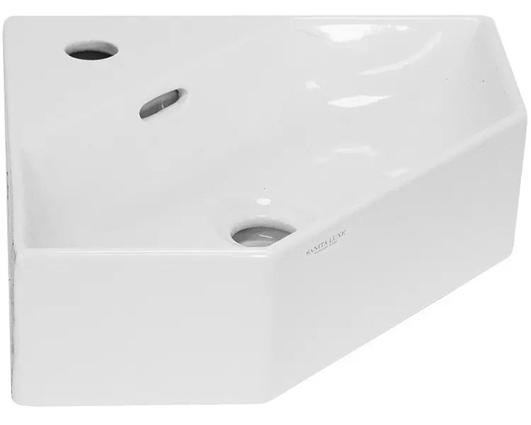 

Раковина угловая «Sanita Luxe» Line 49/36 WB.CR/Line/35-C/WHT.G/S1 фарфоровая белая