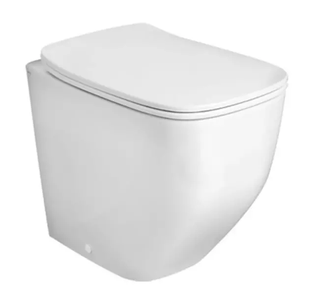 Приставной унитаз безободковый «Axa» White Jam WCFS3312601 белый с сиденьем дюропласт с микролифтом белое