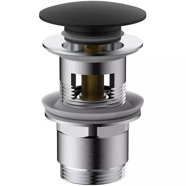 

Донный клапан для раковины «Vincea» DPU-1B01MB с механизмом Клик-Клак чёрный матовый