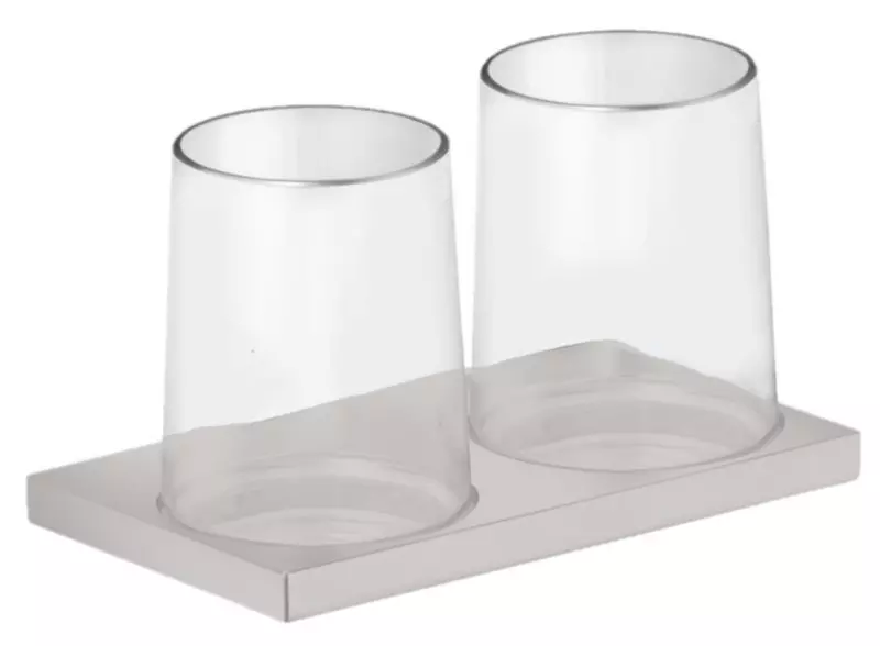 

Стакан для зубных щёток и дозатор для жидкого мыла «Keuco» Edition 11 11151059000 на стену шлифованный никель