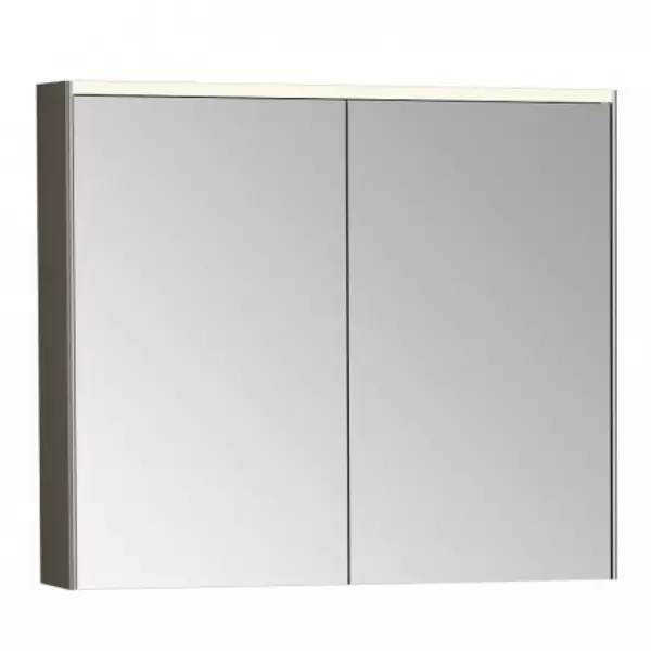 Зеркальный шкаф «Vitra» Core 80/70 с подсветкой антрацит глянцевый