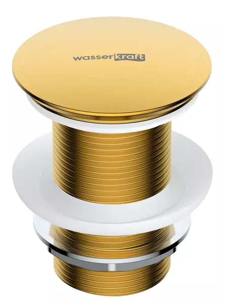Донный клапан для раковины «WasserKRAFT» A247 с механизмом Клик-Клак матовое золото
