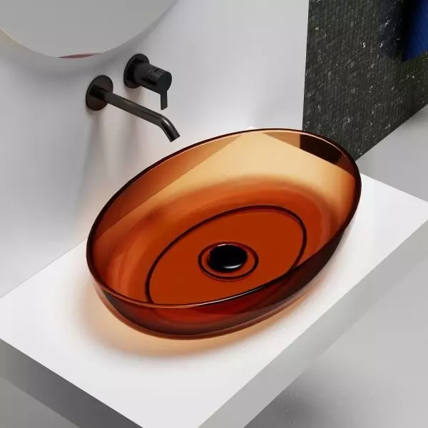 

Раковина «Abber» Kristall 60/40 полиэфирная смола Opal