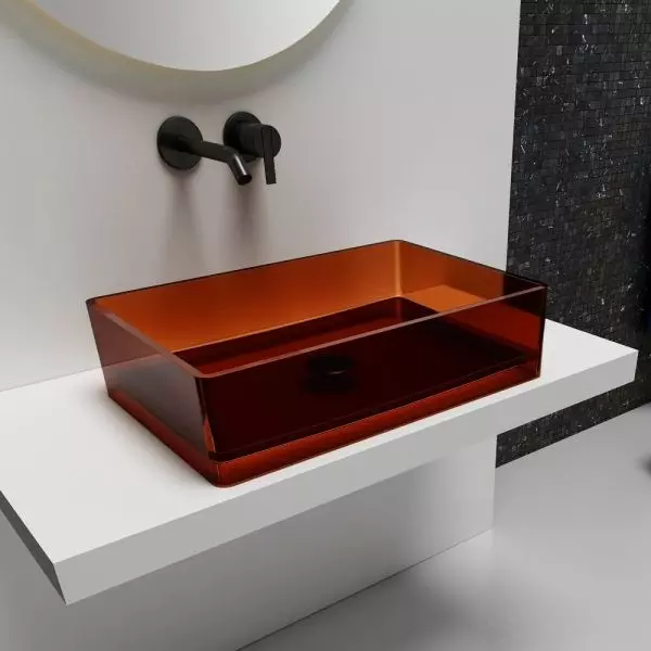 

Раковина «Abber» Kristall 60/40 полиэфирная смола Opal