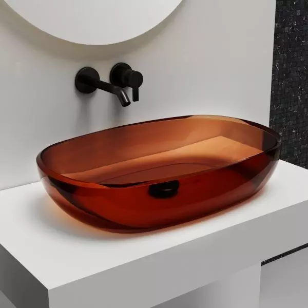 

Раковина «Abber» Kristall 60/40 полиэфирная смола Opal