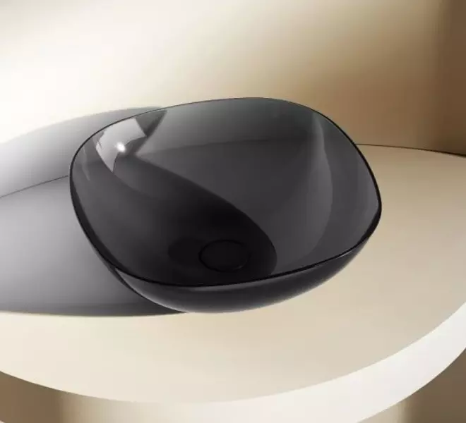 

Раковина «Abber» Kristall 43/43 полиэфирная смола Opal