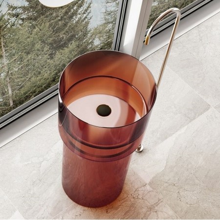 

Раковина «Abber» Kristall 45/45 полиэфирная смола Opal