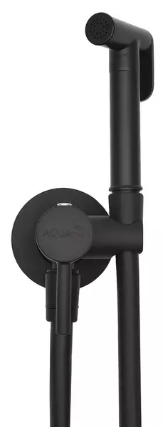 

Смеситель с гигиеническим душем «AQUAme» Minimal AQM 6020MB чёрный матовый