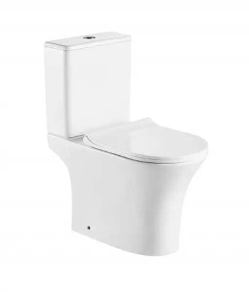 

Унитаз компакт безободковый «Azario» Fretta round AZ1217/AZ1216G смывной механизм Geberit белый с сиденьем дюропласт с микролифтом белое