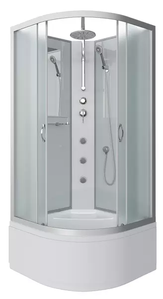 

Душевая кабина «Niagara» NG-2307-14BKTG 80/80 высокий поддон матовая/белая без крыши с гидромассажем