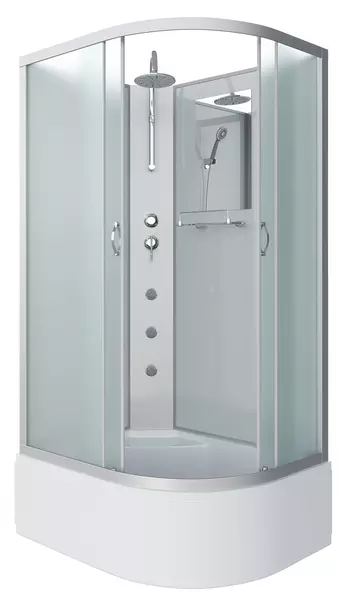 

Душевая кабина «Niagara» NG-2310-14LBKTG 120/80 высокий поддон матовая/белая без крыши с гидромассажем левая