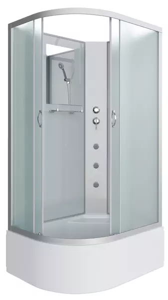 

Душевая кабина «Niagara» NG-2310-14RBKG 120/80 высокий поддон матовая/белая без крыши с гидромассажем правая