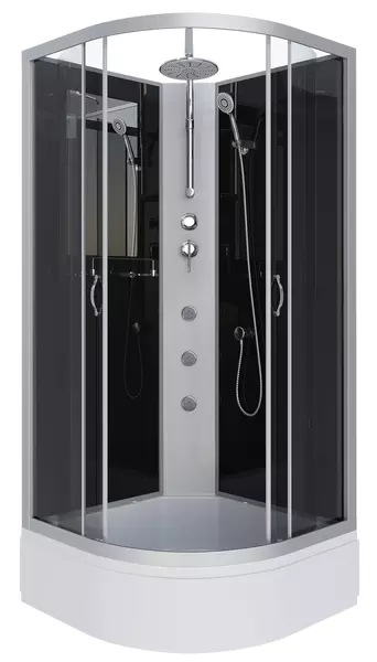 

Душевая кабина «Niagara» NG-3503-14BKTG 80/80 средний поддон тонированная/чёрная без крыши с гидромассажем