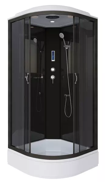 

Душевая кабина «Niagara» NG-6501-14P 90/90 средний поддон тонированная/чёрная с электрикой