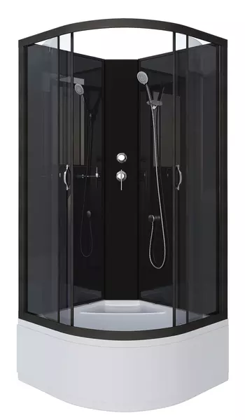 

Душевая кабина «Niagara» NG-6508-14BK 90/90 высокий поддон тонированная/чёрная без крыши