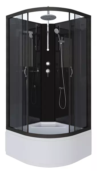 

Душевая кабина «Niagara» NG-6508-14BKT 90/90 высокий поддон тонированная/чёрная без крыши