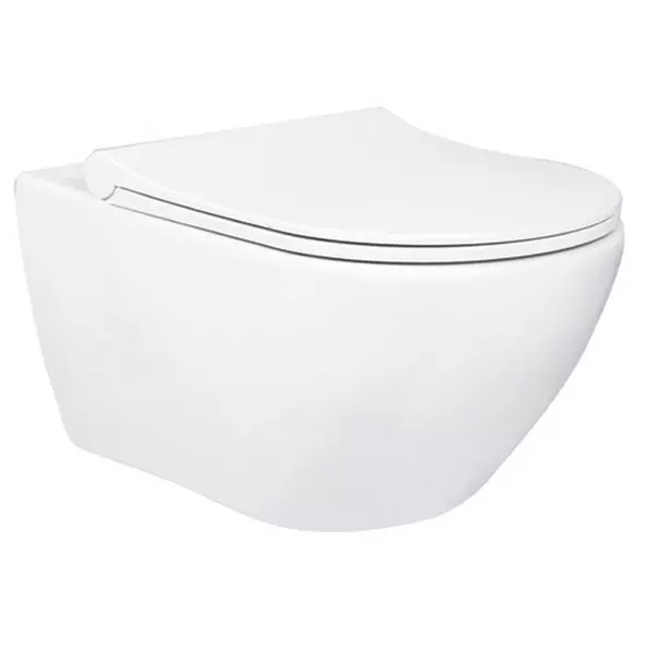 

Подвесной унитаз безободковый «Gural Vit» Luna LN31DAK00/YM00DRP330000 белый с сиденьем с микролифтом белое