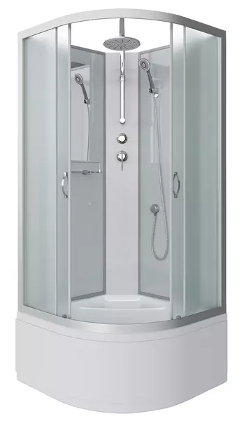 

Душевая кабина «Niagara» NG-2309-14BKT 100/100 высокий поддон матовая/белая без крыши