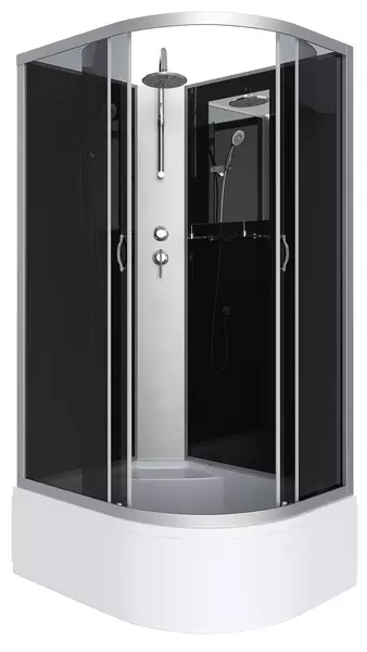 

Душевая кабина «Niagara» NG-2510-14LBKT 120/80 высокий поддон тонированная/чёрная без крыши левая