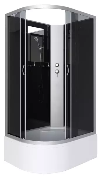 

Душевая кабина «Niagara» NG-2510-14RBK 120/80 высокий поддон тонированная/чёрная без крыши правая
