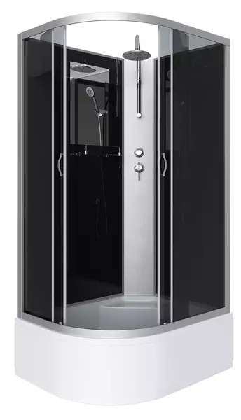 

Душевая кабина «Niagara» NG-2510-14RBKT 120/80 высокий поддон тонированная/чёрная без крыши правая