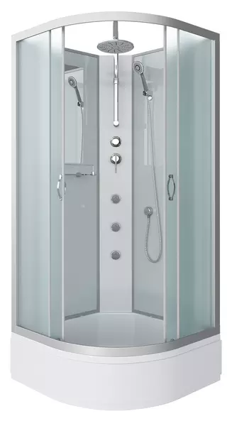 

Душевая кабина «Niagara» NG-3302-14BKTG 100/100 средний поддон матовая/белая без крыши с гидромассажем
