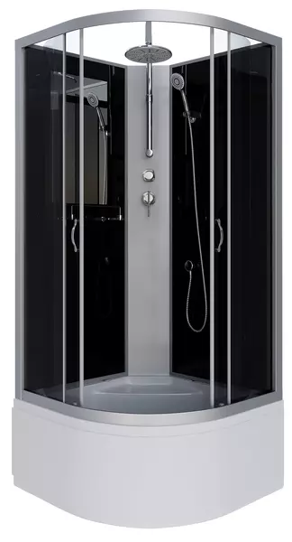 

Душевая кабина «Niagara» NG-2507-14BKT 80/80 высокий поддон тонированная/чёрная без крыши