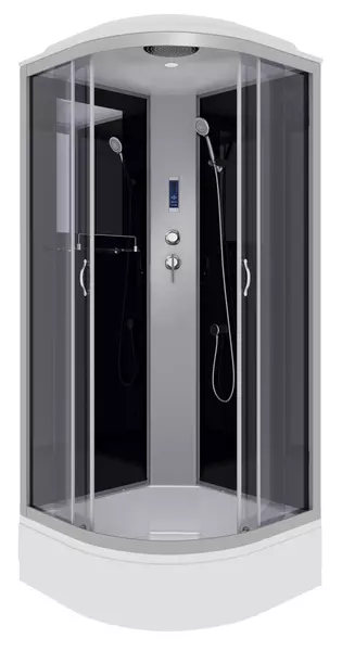

Душевая кабина «Niagara» NG-3502-14P 100/100 средний поддон тонированная/чёрная с электрикой