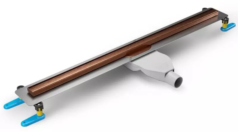 

Душевой лоток «New Trendy» Visio Slim 100 см. OL-0100 боковой выпуск брашированная медь