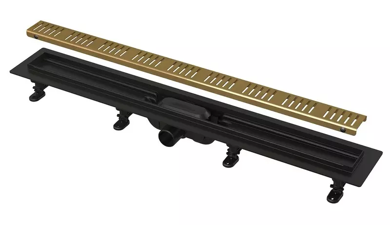 

Душевой лоток «AlcaPlast» APZ10-750 Black-Brass Simple APZ10BLACK-750BRASS боковой выпуск бронза