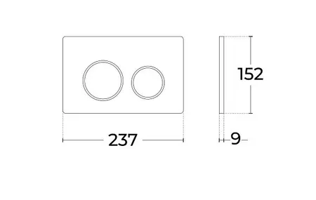 Кнопка смыва «Sintesi» SIN-FB-XRW-502 белая