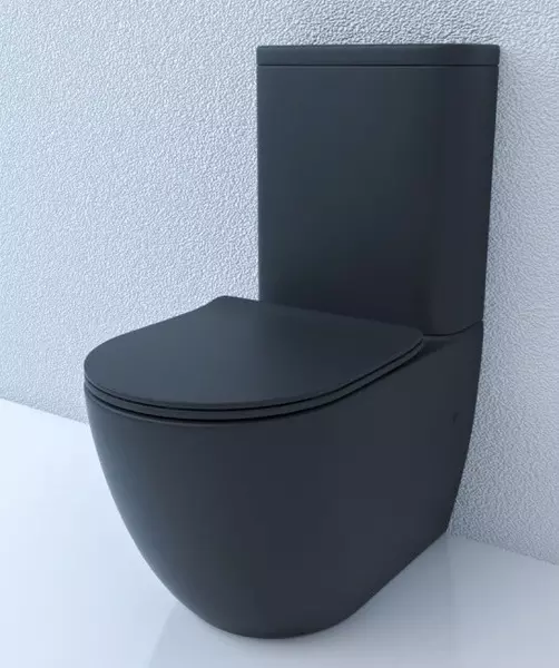 

Унитаз компакт безободковый «Esbano» Fortex-N ESUNFORTBM черный матовый с сиденьем дюропласт с микролифтом чёрное