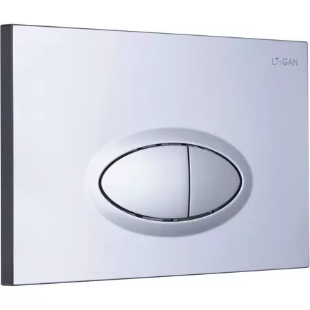 

Кнопка смыва «Logan» Oval 00297678 пластик Chrome Mattе