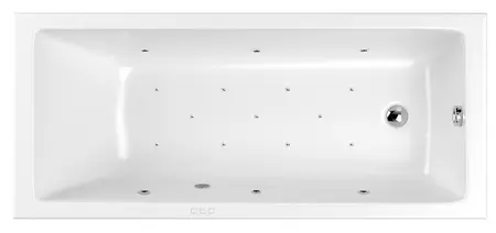 

Гидромассажная ванна акриловая «Whitecross» Wave Slim 150/70 Relax с каркасом с сифоном белая/хром