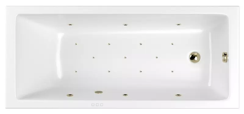 

Гидромассажная ванна акриловая «Whitecross» Wave Slim 160/70 Relax с каркасом с сифоном белая/бронза