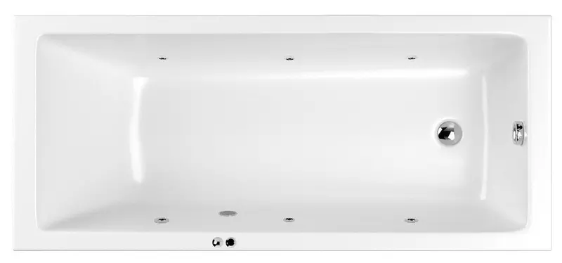

Гидромассажная ванна акриловая «Whitecross» Wave Slim 170/70 Soft с каркасом с сифоном белая/хром