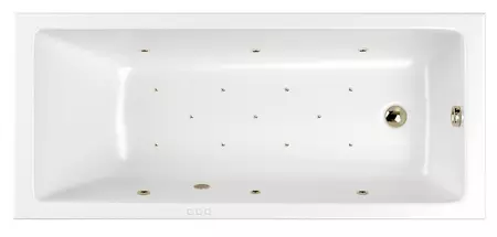 

Гидромассажная ванна акриловая «Whitecross» Wave Slim 180/80 Relax с каркасом с сифоном белая/бронза